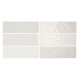 Carrelage effet zellige blanc Artisan - carreaux seuls - format 6,5x20 cm