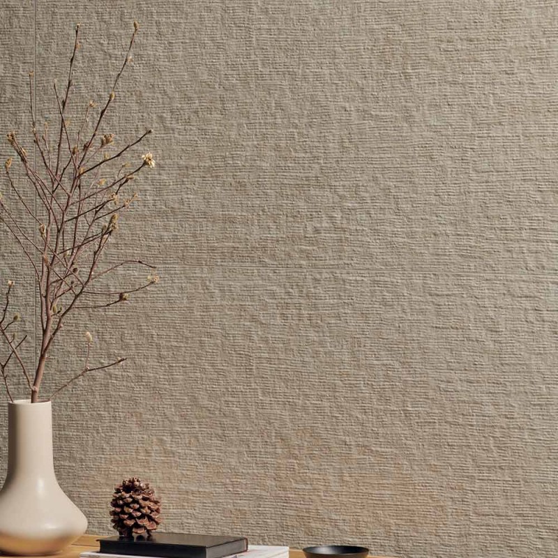 Carrelage travertin rainuré crème – Unique Travertine Chevron Cream