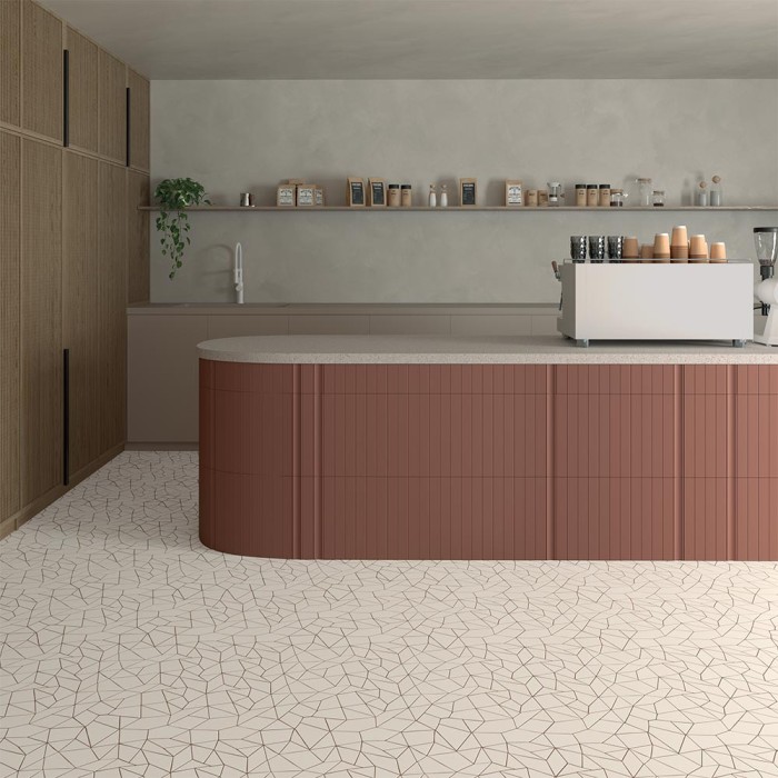 Carrelage mosaïque blanc mat – Trencadis Gaudi Chalk