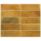 Carrelage effet zellige collection Hanoi couleur caramel - 6,5x20 cm