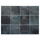 Carrelage effet zellige collection Hanoi couleur bleu nuit - 10x10 cm