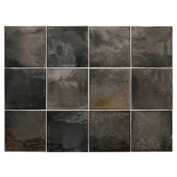 Carrelage effet zellige, collection Hanoi, finition classique - noir