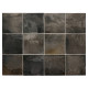 Carrelage effet zellige collection Hanoi couleur noir - 10x10 cm