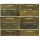 Carrelage effet zellige collection Hanoi Arco couleur vert olive - 6,5x20 cm