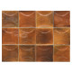 Carrelage effet zellige collection Hanoi Arco couleur orange brun - 10x10 cm