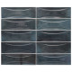 Carrelage effet zellige collection Hanoi Arco couleur bleu nuit - 6,5x20 cm