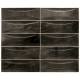 Carrelage effet zellige collection Hanoi Arco couleur noire - 6,5x20 cm