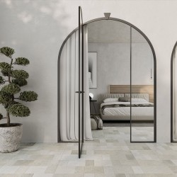 Carrelage extérieur effet pierre collection Abbey Stone taille M - gris clair - photo d'ambiance