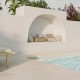 Carrelage extérieur effet pierre collection Abbey Stone taille M - beige - photo d'ambiance piscine