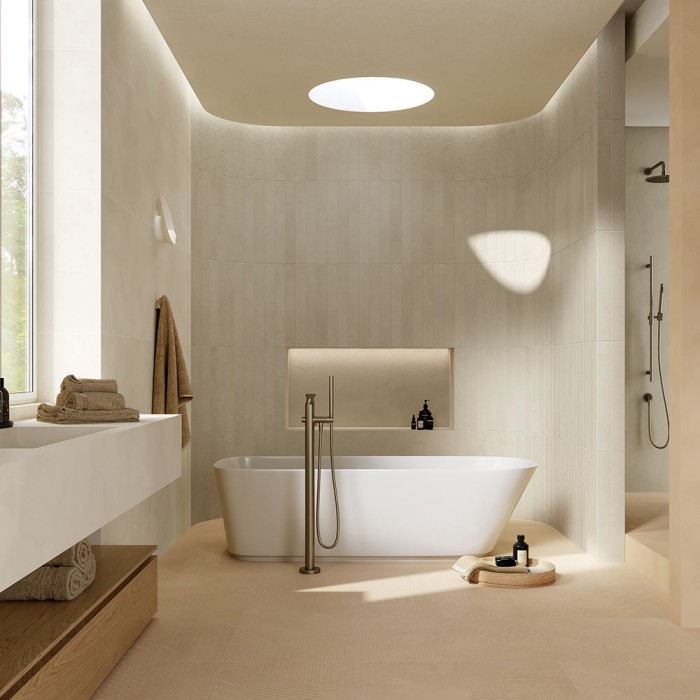 Carrelage béton mat gris argile – Calcecreta