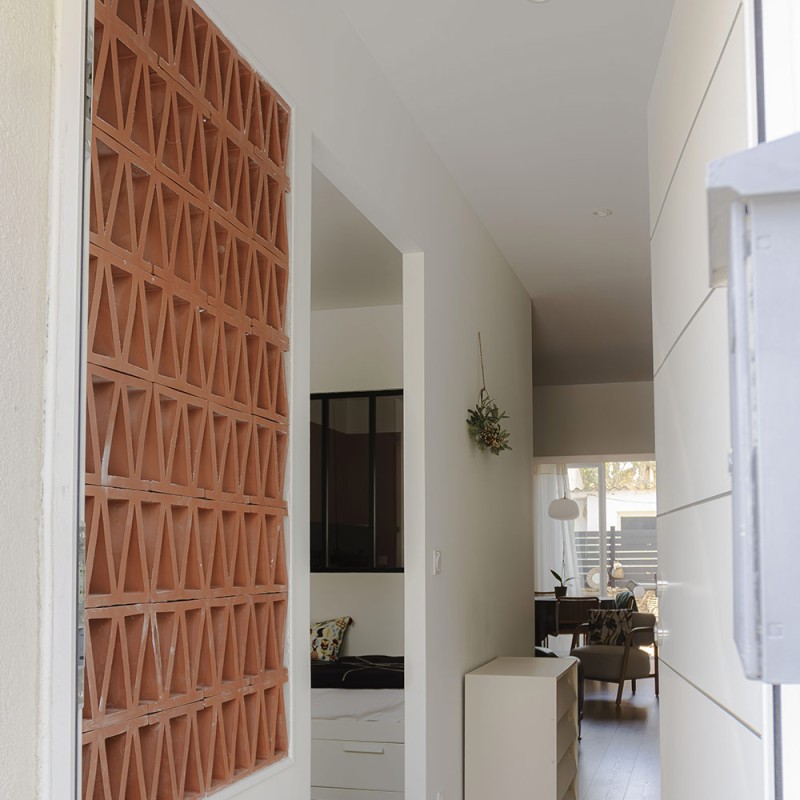Claustra terre cuite triangles - Montgri Terracotta Rojo