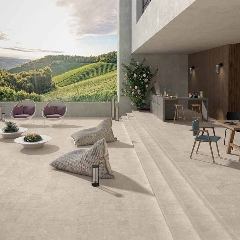 7,2m2 Ma Pierre Ancienne Beige Extérieur 120x120cm