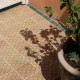 Zoom sur ce sol de terrasse en carreau décoré / carrelage effet terre cuite Bejmat Tan motif vert olive.