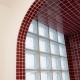 Carrelage uni bordeaux brillant sur trame - Granato