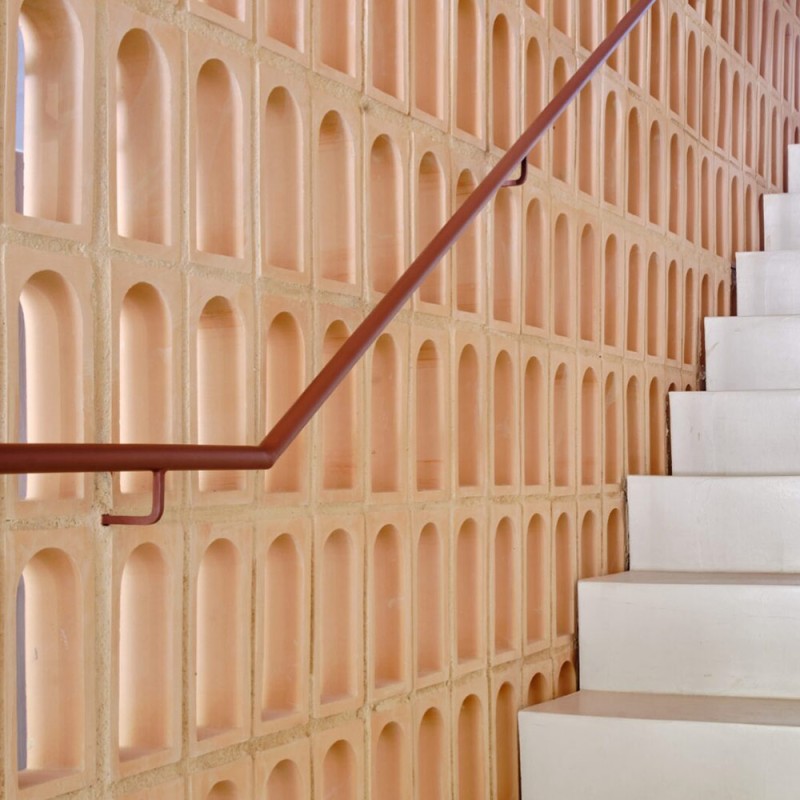 Claustra terre cuite claire extérieur – Volta Terracotta Arena-14