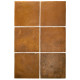 Carrelage effet zellige marron / or Artisan - carreaux seuls - format 13,2x13,2 cm