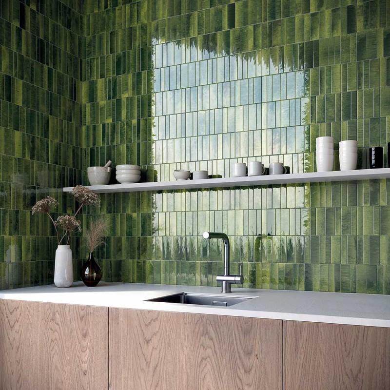 Sabil - faïence inspirée de la céramique - couleur vert forêt