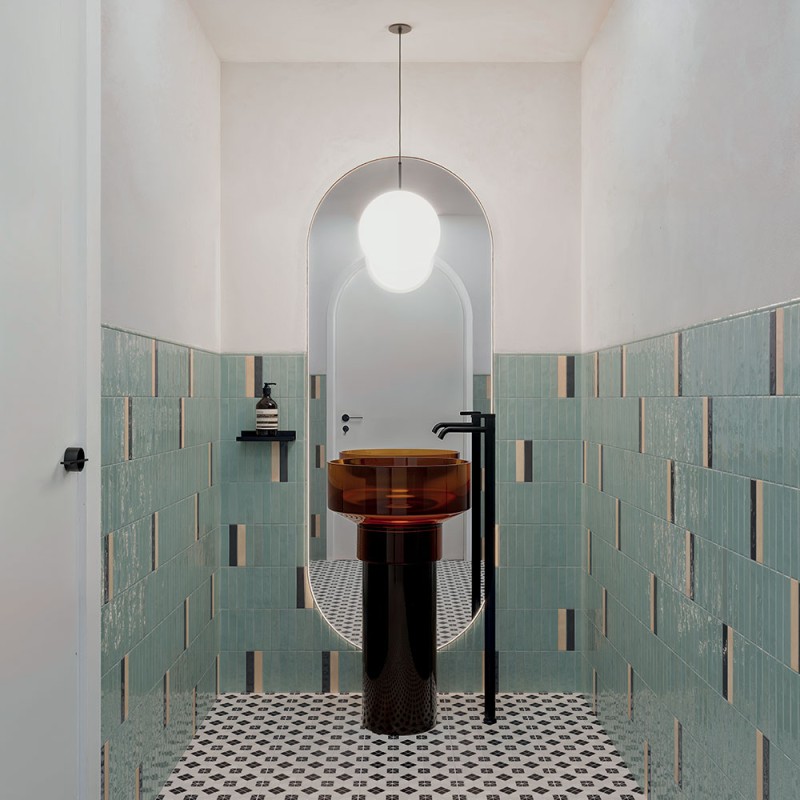 Nouvelle Vague - Carrelage mural 3D - couleur bleu gris