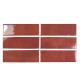 Carrelage effet zellige Bejmat couleur rouge Carmin - carreaux seuls 5x15 cm