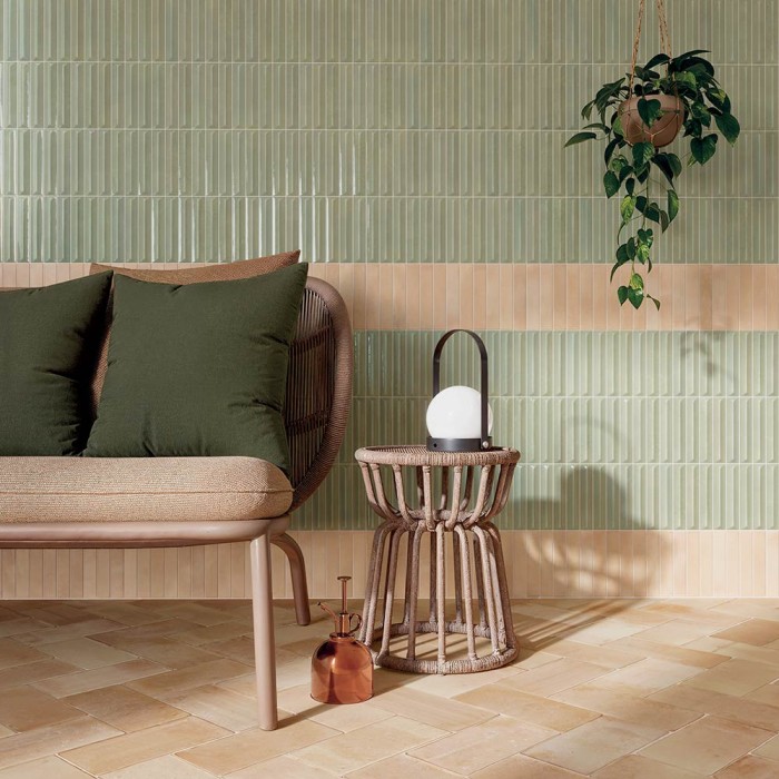 Nouvelle Vague - Carrelage mural 3D - couleur vert sauge