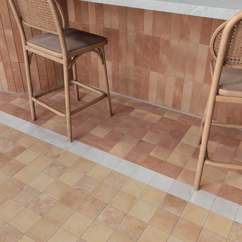 Terre - Carrelage artisanal inspiration argile - couleur crème