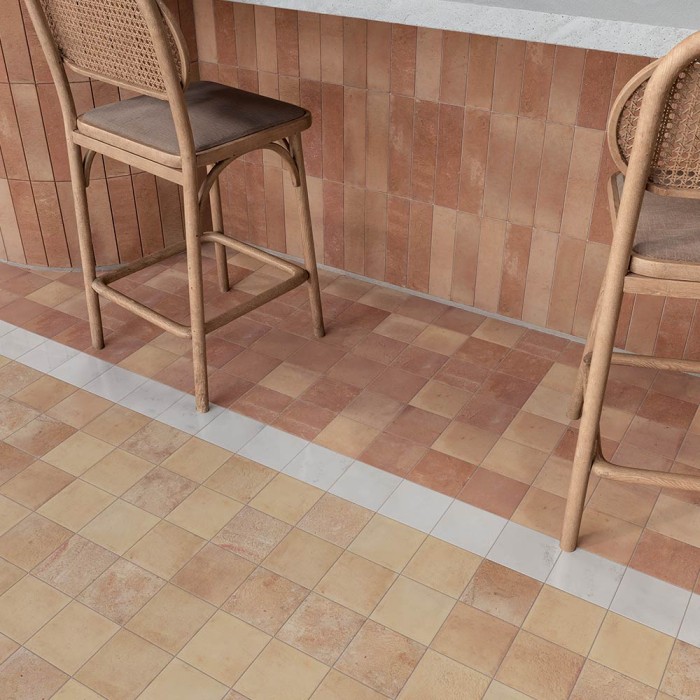 Terre - Carrelage artisanal inspiration argile - couleur crème