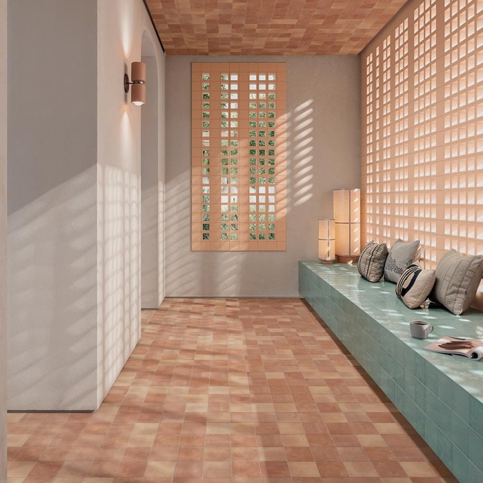 Terre - Carrelage artisanal inspiration argile - couleur turquoise