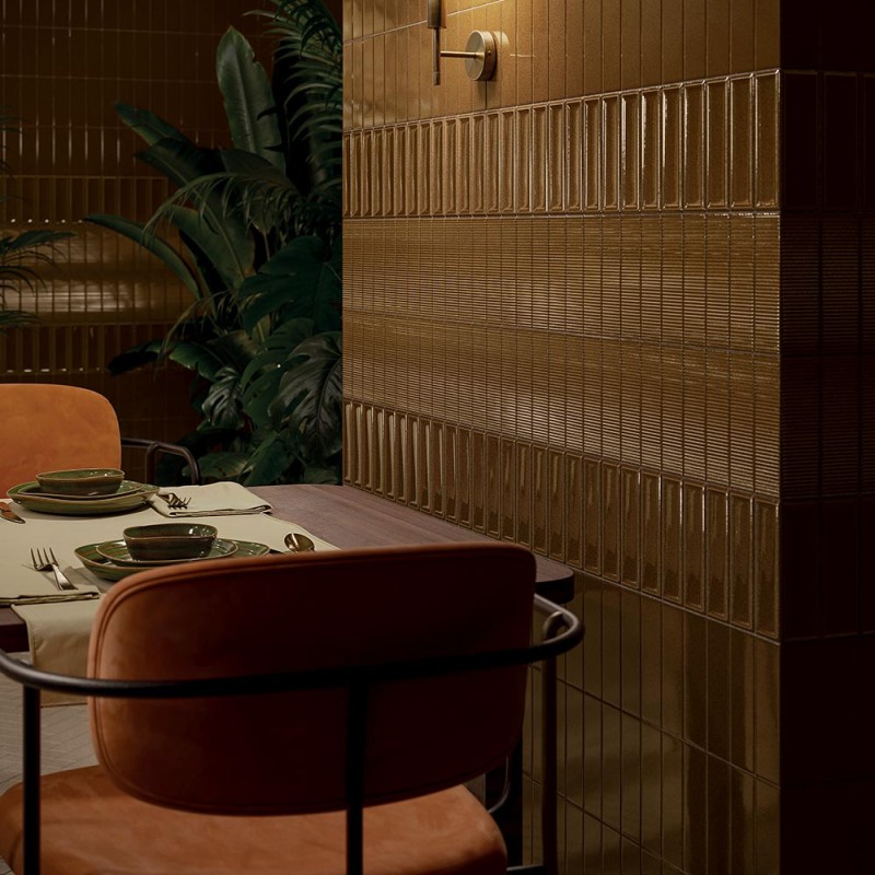 Micare - carrelage minéral et design contemporain - couleur ambre foncé