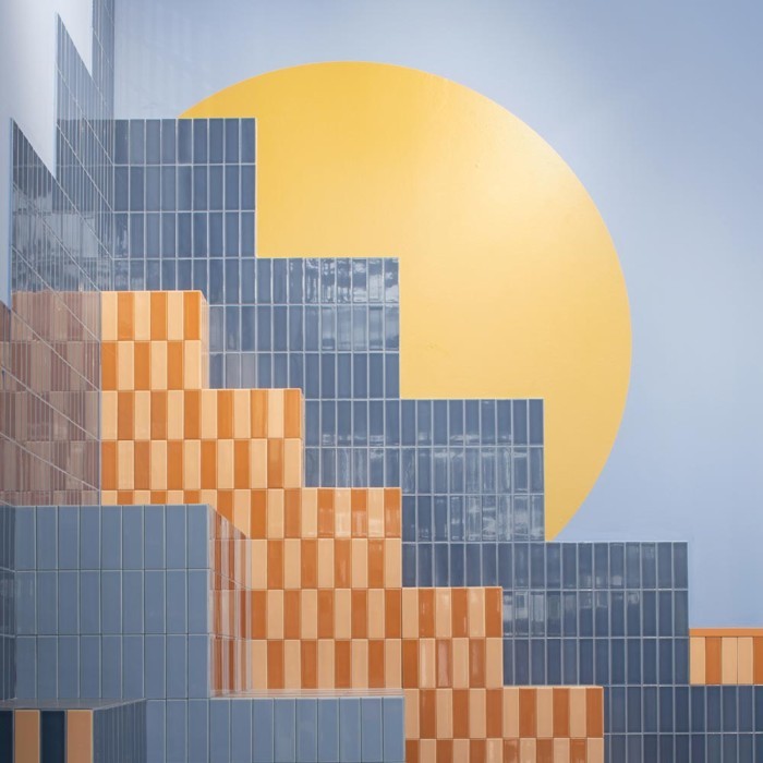 1,2m2 Fargblock Oceano brillant 5x15 cm