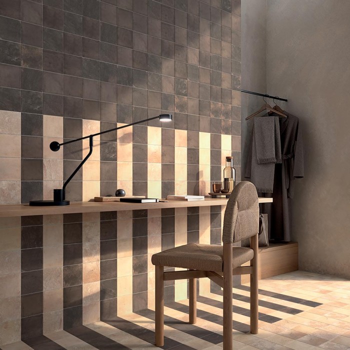 Terre - Carrelage artisanal inspiration argile - couleur marron