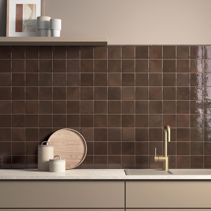 Bohemian - Carrelage mural effet zellige - couleur café