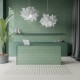 Carrelage faïence effet zellige Fayenza format carré - couleur vert - salon