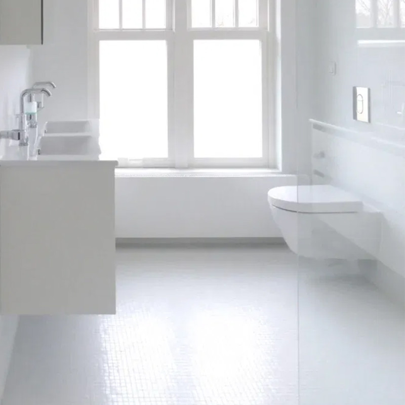 Mosaïque Amsterdam Grain Soft Ultra White - 2x2 cm - trame de 32x32cm