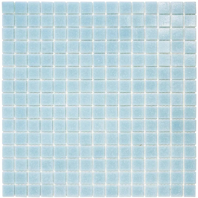 Mosaïque Amsterdam Grain Ultra Light Blue - 2x2 cm - trame de 32x32cm