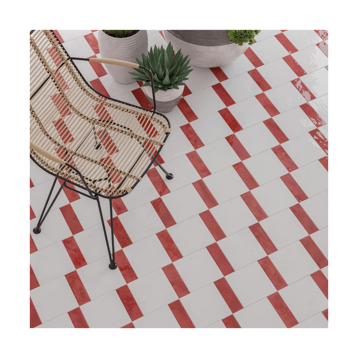 3,374 m2 Bejmat Square White brillant 15x15cm