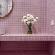 Mosaïque unicolor rose 2,5x2,5 cm – Hisbalit 166