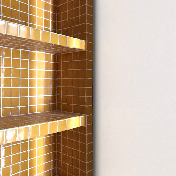 Mosaïque unicolor caramel 2,5x2,5 cm – Hisbalit 212
