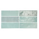 Carrelage effet zellige vert d'eau Artisan - carreaux seuls - format 6,5x20 cm