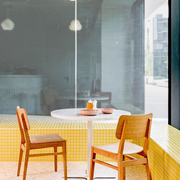 Mosaïque unicolor jaune...