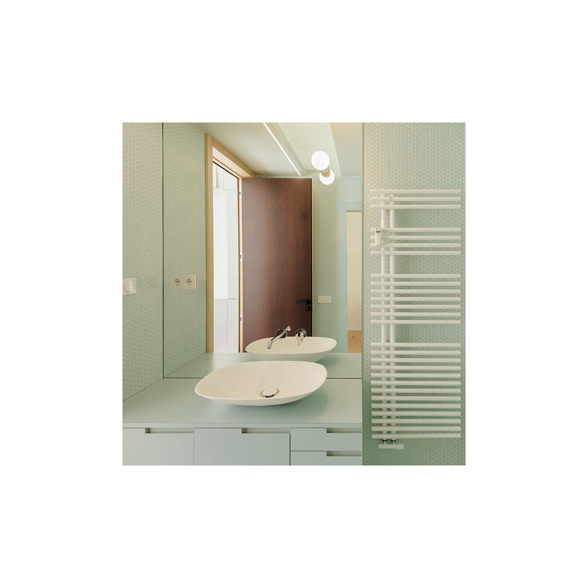 Mosaïque unicolor vert d'eau céladon 2,5x2,5 cm – Hisbalit 311