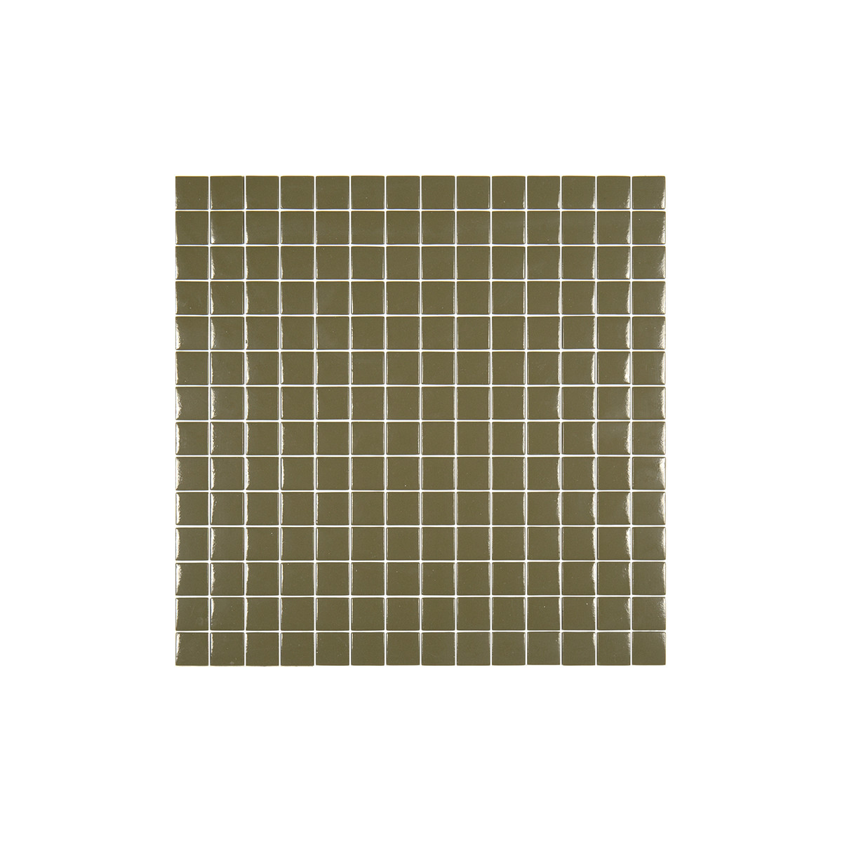 Mosaïque unicolor vert kaki 2,5x2,5 cm – Hisbalit 321