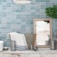 Carrelage effet zellige collection Fez couleur bleu clair Aqua - salle de bain