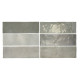 Carrelage effet zellige gris vert Artisan - carreaux seuls - format 6,5x20 cm