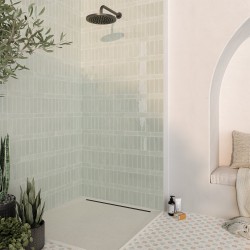 Carrelage effet zellige collection Rebels vert sauge - salle de bain