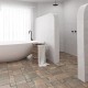 Carrelage effet zellige Roots couleur terre cuite - salle de bain