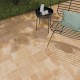 Carrelage effet terre cuite collection Roots - couleur sable - format L - photo d'ambiance terrasse sol