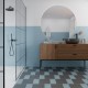 Carrelage uni collection Solid - bleu ciel - format S - salle de bain