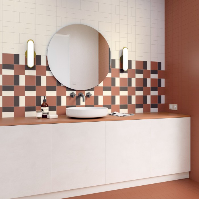 Carrelage uni collection Solid - format S - blanc - salle de bain