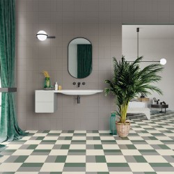 Carrelage uni collection Solid - format L - vert mousse - salle de bain