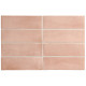 Carrelage effet zellige Coco, couleur rose - carreaux seuls - finition mate